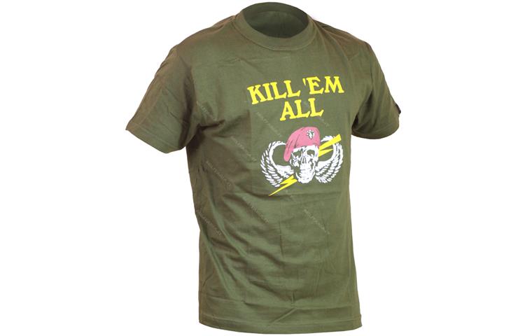  Tshirt Kill Em All Verde 