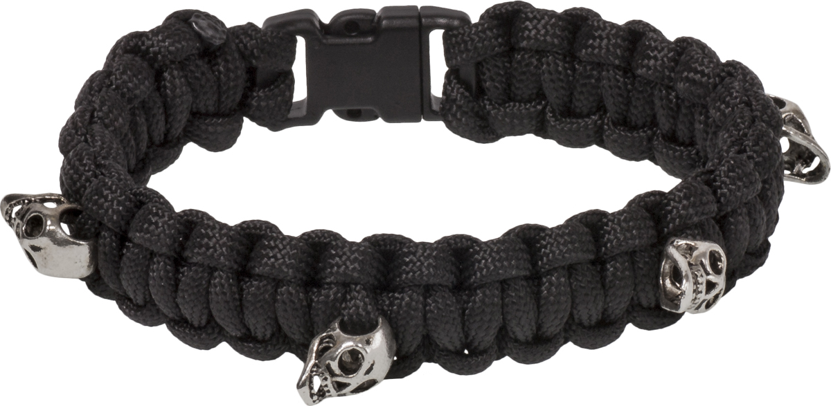 Bracciale Paracord Nero Skull