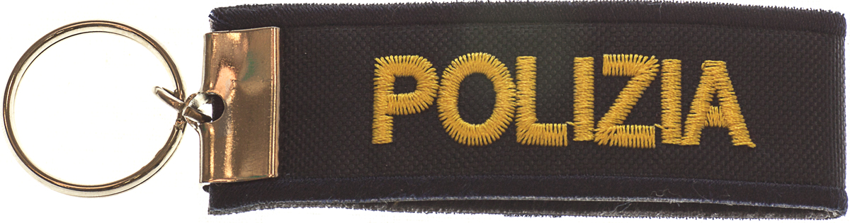 Portachiavi Polizia Ufficiale - Metallico E Gomma, Con Aquila 3D - Foto 3