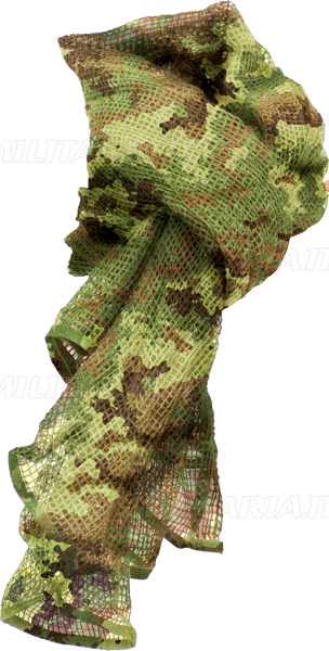MILITARY SCRIM NET SCARF Black Cotton SAS Face - Foto 4