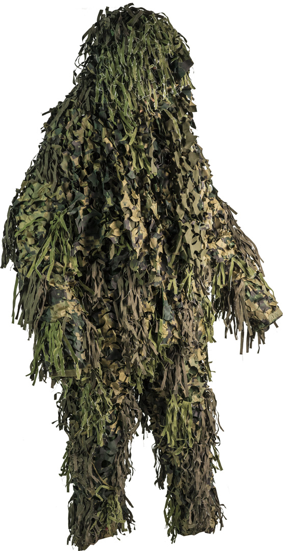 Ghillie Suit Mimetica Da Caccia - Tuta Mimetizzazione Con Foglie Per Softair E Fotografia - Foto 7