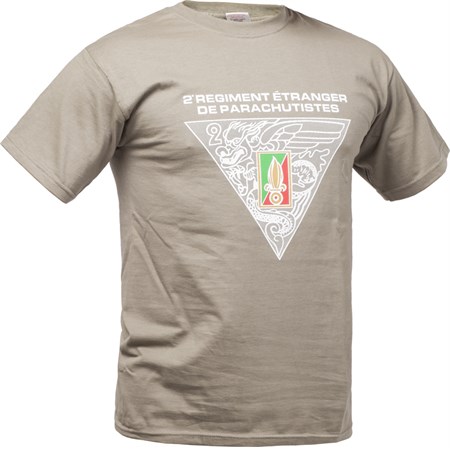 tshirt legion etranger verde in cotone