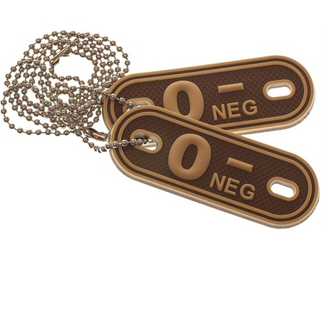 piastrina gruppo sanguigno 0 neg brown tan