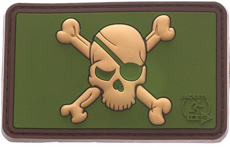  Patch Pirat Skull Sfondo Verde 