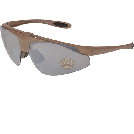 occhiali protettivi tan con lenti di ricambio