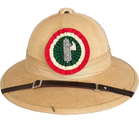  Casco Coloniale Regio Esercito – Casco Originale Anni 1940 con Fregio Replica  in Reenactment