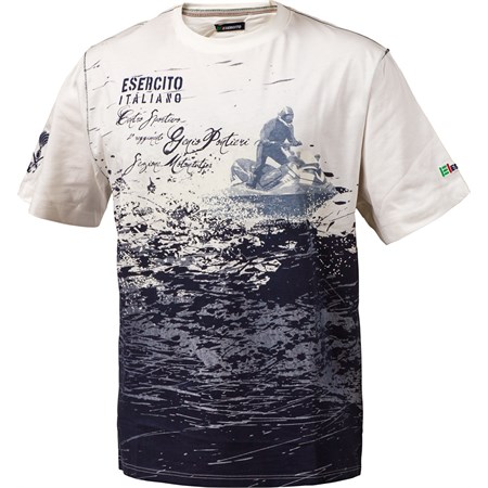  Tshirt Esercito Italiano Genio Pontieri Motonautica Bianca  in Abbigliamento Militare