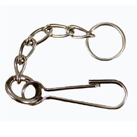 moschettone metallico con catenella