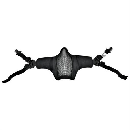 maschera con griglia in metallo wosport nera