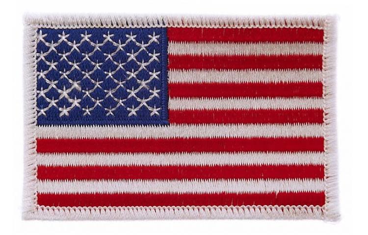  Patch USA in Stoffa Ricamata 