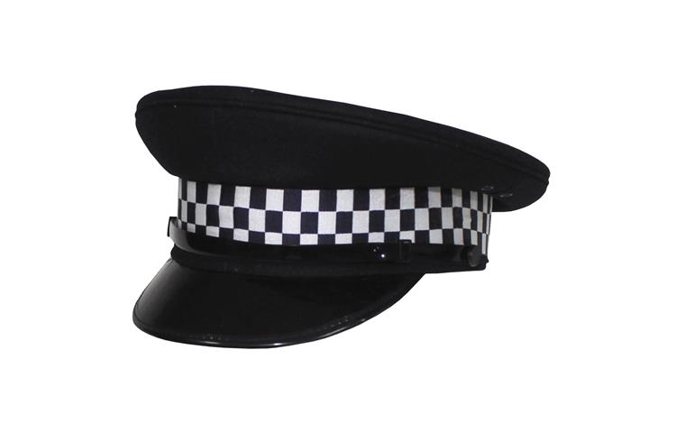  Cappello Polizia Inglese Tessuto in Panno 