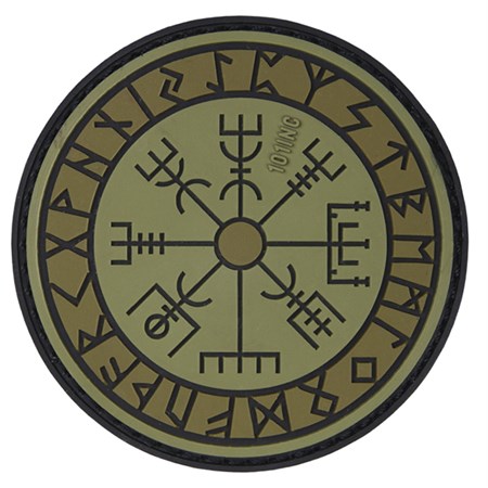 patch verde alfabeto runico