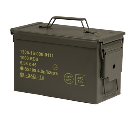 cassetta portamunizioni in metallo