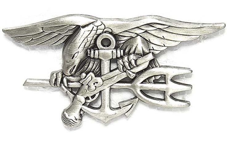  Spilla Militare US Navy Seals Argento 