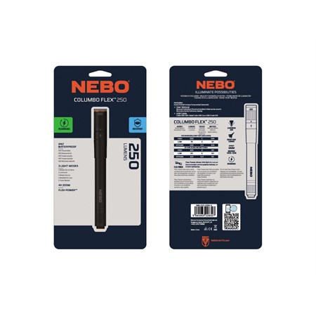 Torcia Nebo Columbo Flex 250 Lumen Ricaricabile  in Outdoor