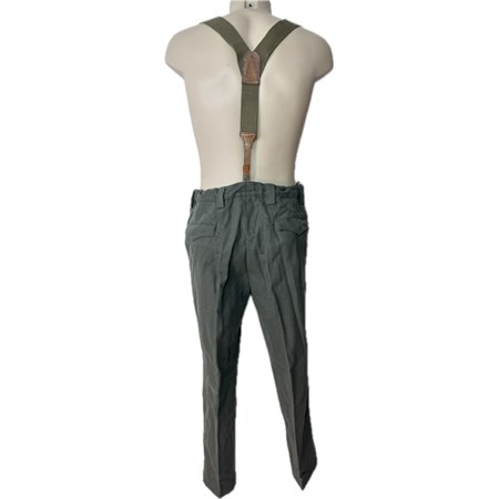 Pantalone Invernale in Lana + Bretelle Esercito Tedesco Orientale DDR   in Reenactment