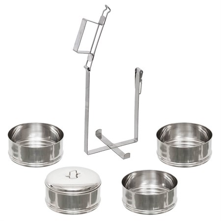 Porta Pranzo in Acciaio Inox 4 Pezzi  in Outdoor