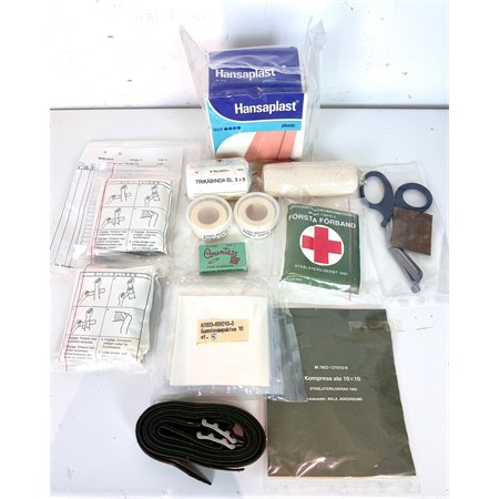 Sacca di Pronto Soccorso Esercito Svedese – Originale Anni 1980  in Reenactment