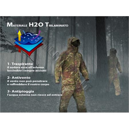 Parka Trilaminato H2o Nero  in Equipaggiamento