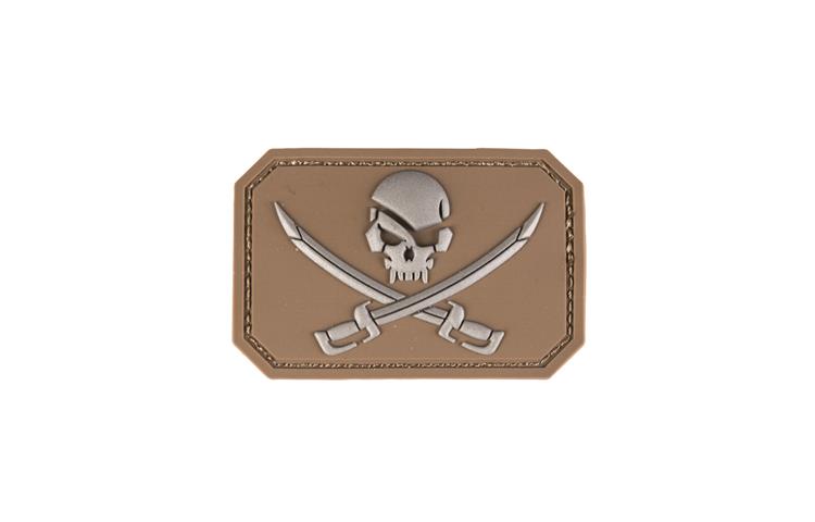  Patch 3D Skull W Swords M Klett Coyote 