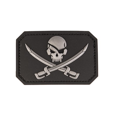 patch 3d skull w swords m klett nera