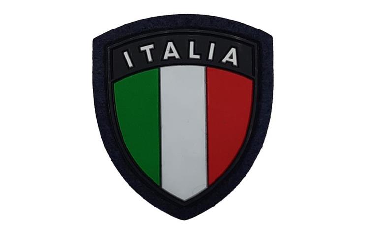  Scudetto Italia in Gomma Sfondo Blu 