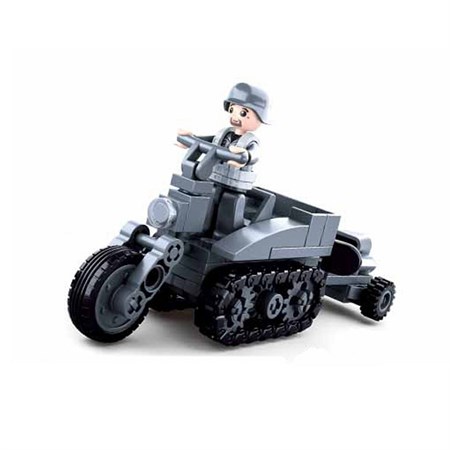 Gioco a Mattoncini Sluban German Army Half Crawler Motorcycle