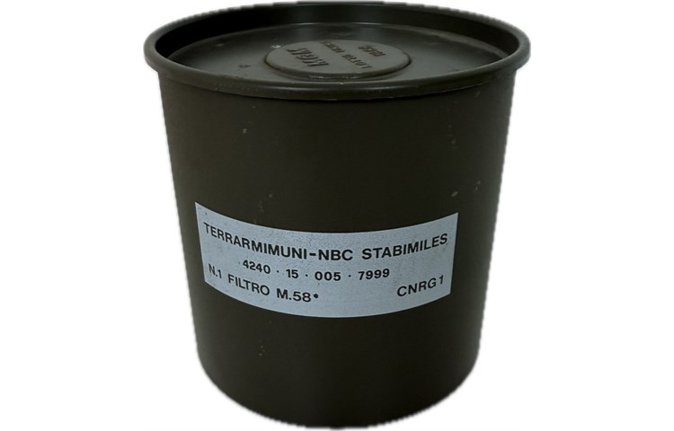  Barattolo Portafiltro Maschera Antigas M58 Esercito Italiano 