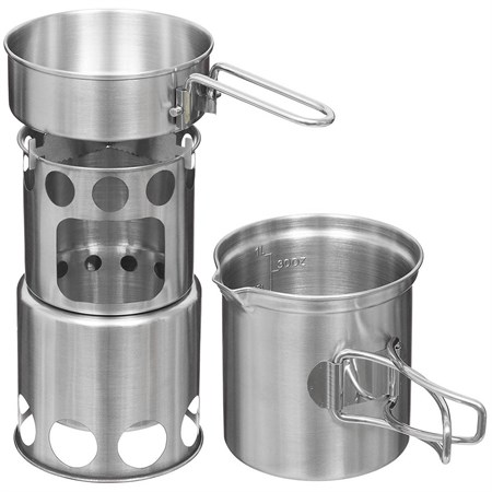  Set Da Cucina Viaggio in Acciaio Inox  in Outdoor
