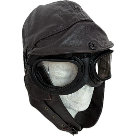 Cuffia da Pilota Tedesco con Occhiali Riproduzione Luftwaffe WWII