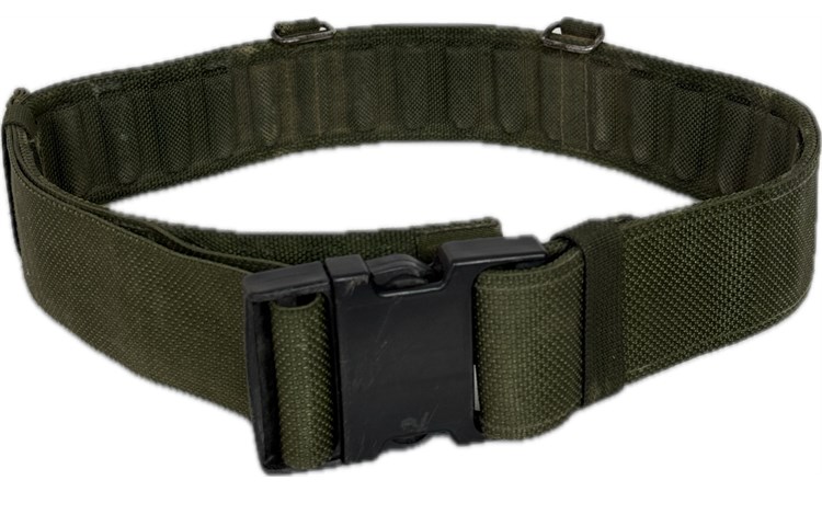  Cinturone Originale Esercito Inglese P.L.C.E. Verde Oliva   