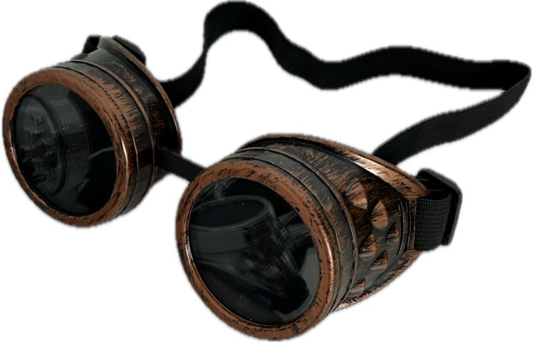  Occhiali Steampunk Bronzo Lenti Scure 