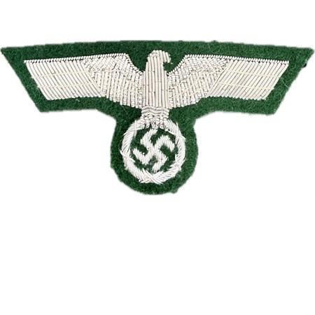Aquila da Petto Ricamata in Canottiglia Ufficiali Wehrmacht Replica