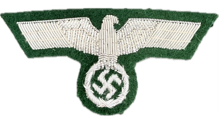  Aquila da Petto Ricamata in Canottiglia Ufficiali Wehrmacht Replica 