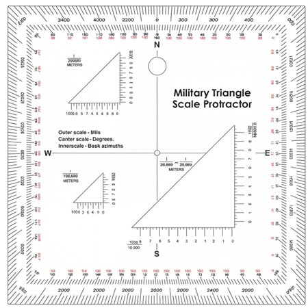 coordinatometro militare per mappe topografiche
