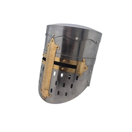 Elmo Medievale Pentolare con Croce – Replica Storica