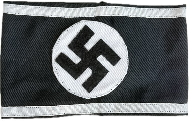  Fascia da Braccio con Svastica Sfondo Nero 