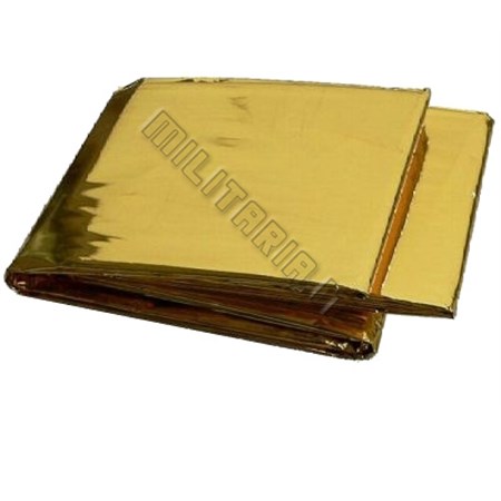 coperta isotermica argento oro