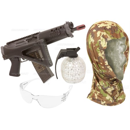  Kit Sig 552 Commando Bomba Pallini, Occhiali, Bandana  in Fucili Softair