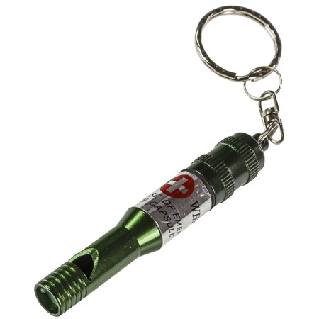 fischietto d emergenza con foglietto dati personali