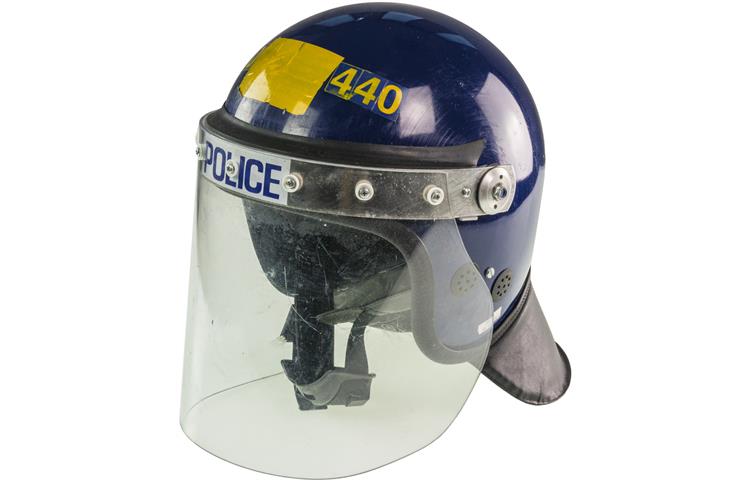  Casco Blu Antisommossa Polizia Inglese 