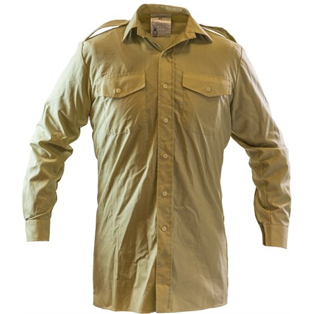  Camicia Uk Manica Lunga Kaki Chiaro  in Abbigliamento Militare