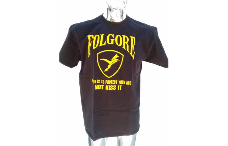  Tshirt Folgore scritta Gialla 