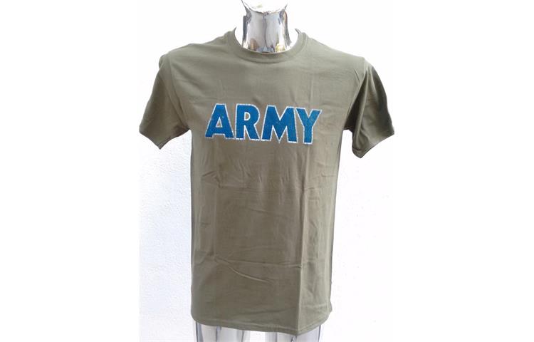  Tshirt Army Scritta Blu 