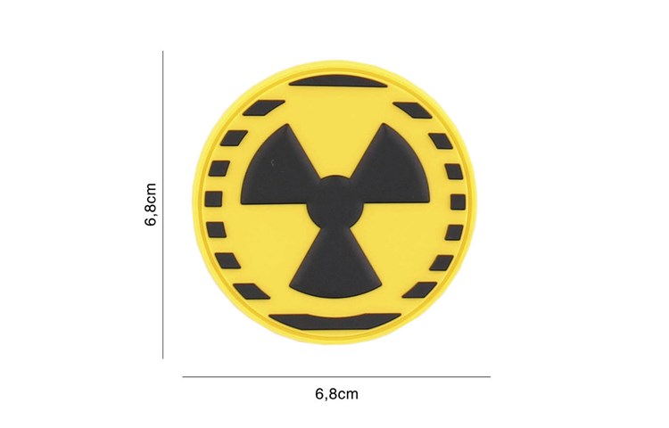  Toppa 3D PVC Nuclear Gialla con Velcro 