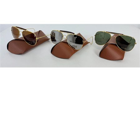 Set di 3 Paia di Occhiali Pilota Americani WWII