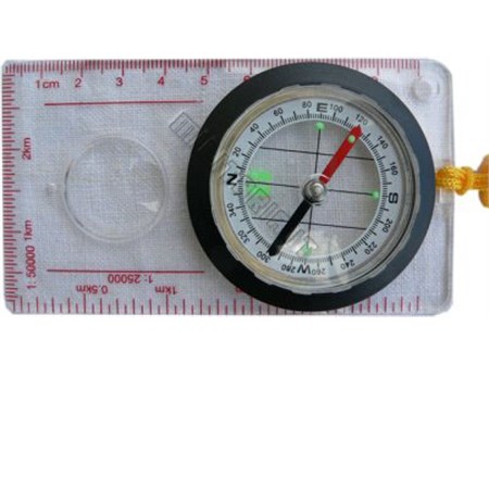 bussola con lente bussola cartografica con righello e lente