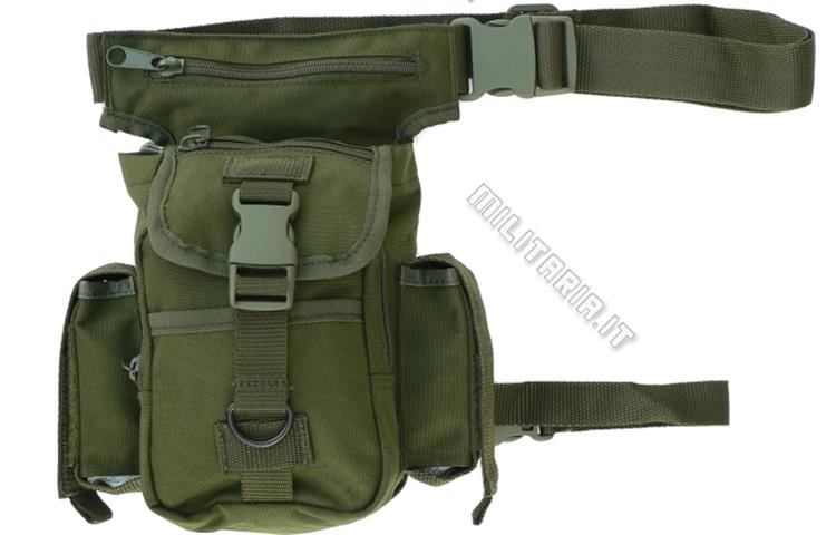  Cosciale Tattico Verde Od 7 Tasche 