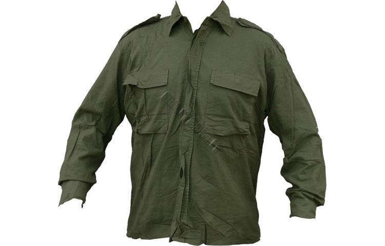  Camicia Verde Od Croata Manica Lunga 