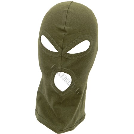 passamontagna verde in cotone short